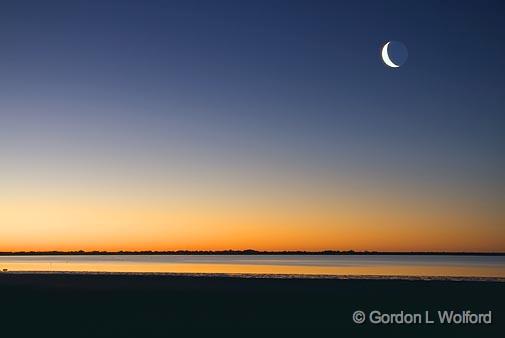 Moon Over Powderhorn Lake_37141.jpg - In dawn lightPhotographed along the Gulf coast near Port Lavaca, Texas, USA.